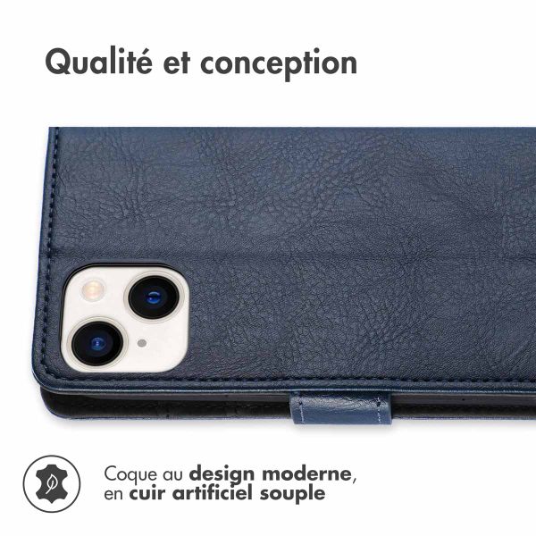 imoshion Étui de télephone portefeuille Apple iPhone 15 - Bleu foncé