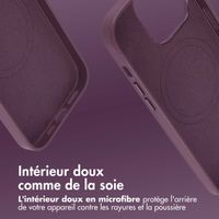 Accezz Coque arrière en cuir avec MagSafe iPhone 14 Pro - Heath Purple