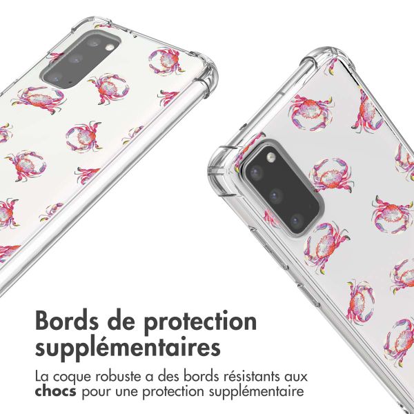 imoshion Coque Design avec cordon Samsung Galaxy S20 - Crab Watercolor