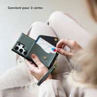 Selencia Coque de télephone Sera avec cordon et porte-cartes enveloppe Samsung Galaxy S25 / S24 - Sage Green