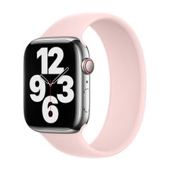 Apple Bracelet Boucle unique en Silicone Apple Watch | 44/45/46/49 mm - Taille 11 - Chalk Pink
