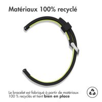 imoshion Bracelet sportif en silicone - Connexion universelle de 24 mm - Noir/Vert