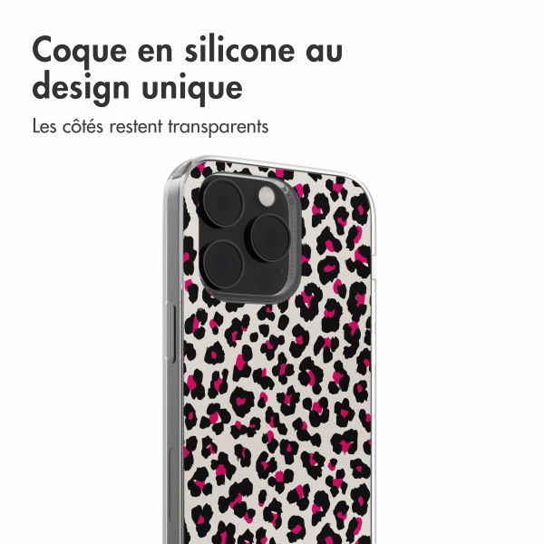 imoshion Coque Design iPhone 14 - Leopard Pink