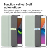 imoshion Coque tablette Trifold iPad 9 (2021) 10.2 pouces / iPad 8 (2020) 10.2 pouces / iPad 7 (2019) 10.2 pouces - Vert clair