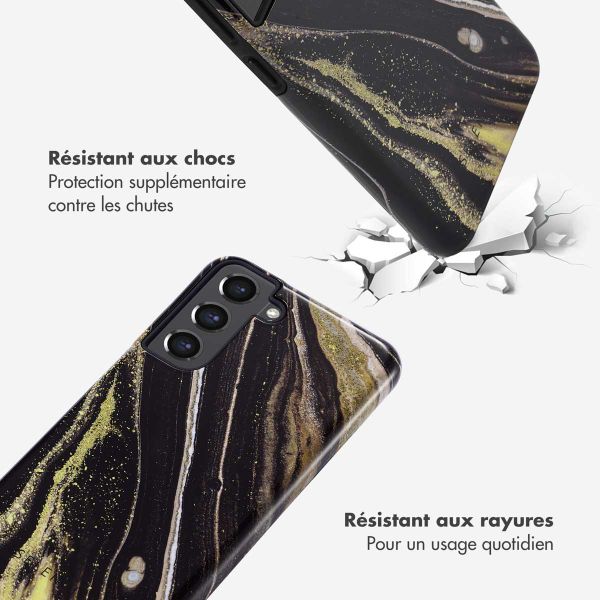 Selencia Coque arrière Vivid Tough Samsung Galaxy S21 FE - Chic Marble