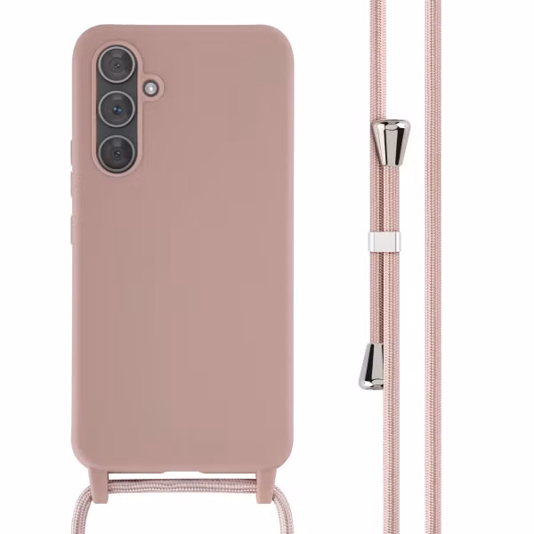 imoshion Coque en silicone avec cordon Samsung Galaxy A54 (5G) - Sand Pink