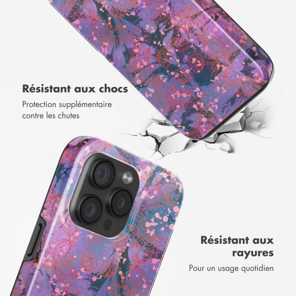 Selencia Coque arrière Vivid avec MagSafe Apple iPhone 15 Pro - Fresh Paint Flower Orange