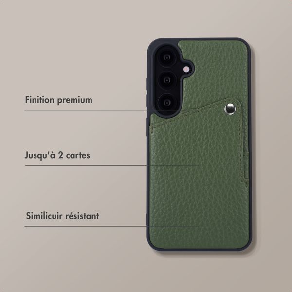 Selencia Coque Riva avec porte-cartes Samsung Galaxy S25 / S24 - Sage Green