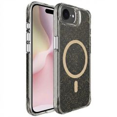 imoshion Coque arrière transparente Pailletée avec MagSafe Apple iPhone 16e - Doré