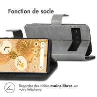 imoshion Étui de téléphone portefeuille Luxe Google Pixel 6 Pro - Gris