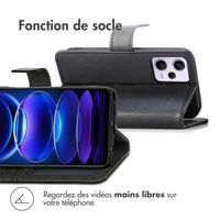 imoshion Etui de téléphone portefeuille Luxe Xiaomi Redmi Note 12 Pro - Noir