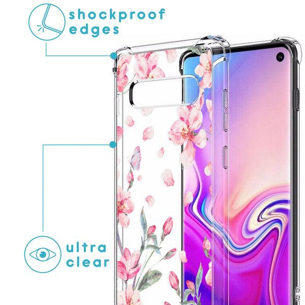 imoshion Coque Design avec cordon Samsung Galaxy S10 Plus - Blossom Watercolor