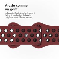 imoshion Bracelet sport⁺ Apple Watch Series 1 á 10 / SE / Ultra (2) (44/45/46/49 mm) - Taille M/L - Wine Red & Black