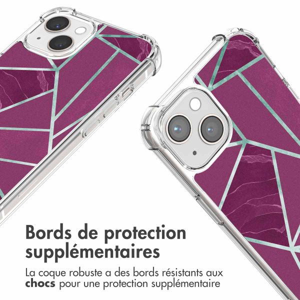 imoshion Coque Design avec cordon iPhone 13 - Bordeaux Graphic