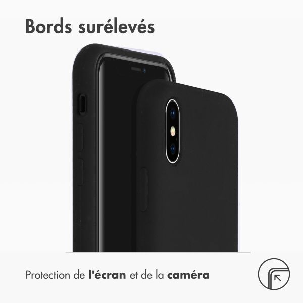 Accezz Coque Liquid Silicone iPhone Xs / X - Noir