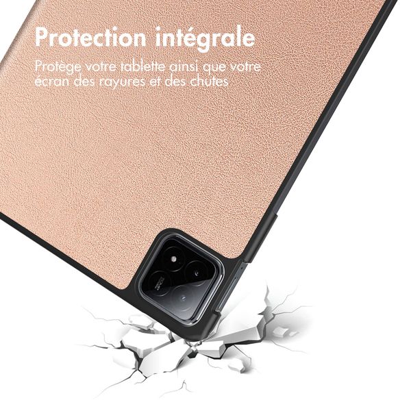 imoshion Coque tablette Trifold Xiaomi Pad 6S Pro 12.4 - Rose Doré