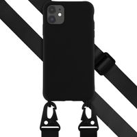 Selencia Coque silicone avec cordon amovible Apple iPhone 11 - Noir