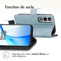 imoshion Étui de téléphone portefeuille Luxe OnePlus Nord CE 4 - Bleu clair