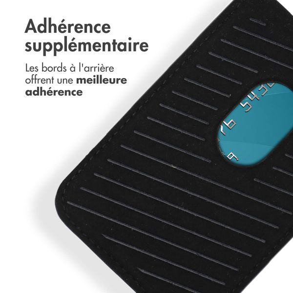 Accezz Porte-cartes en cuir - Compatible avec MagSafe et Qi2 - Onyx Black