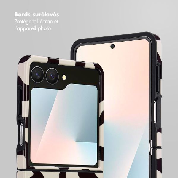 Selencia Coque arrière Vivid Samsung Galaxy Z Flip 7 - Art Wave Black