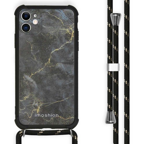 imoshion Coque Design avec cordon iPhone 11 - Black Marble