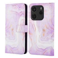 imoshion Étui de télephone portefeuille Design Xiaomi Redmi Note 14 (4G) - Purple Marble