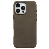 Accezz Coque MagSafe en cuir vintage Apple iPhone 16 Pro Max - Rustic Brown
