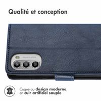 imoshion Étui de téléphone portefeuille Luxe Motorola Moto G53 - Bleu foncé