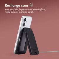 Accezz Portefeuille en cuir avec support - Compatible avec MagSafe et Qi2 - Onyx Black