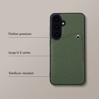 Selencia Coque Riva avec porte-cartes Samsung Galaxy S25 / S24 - Sage Green