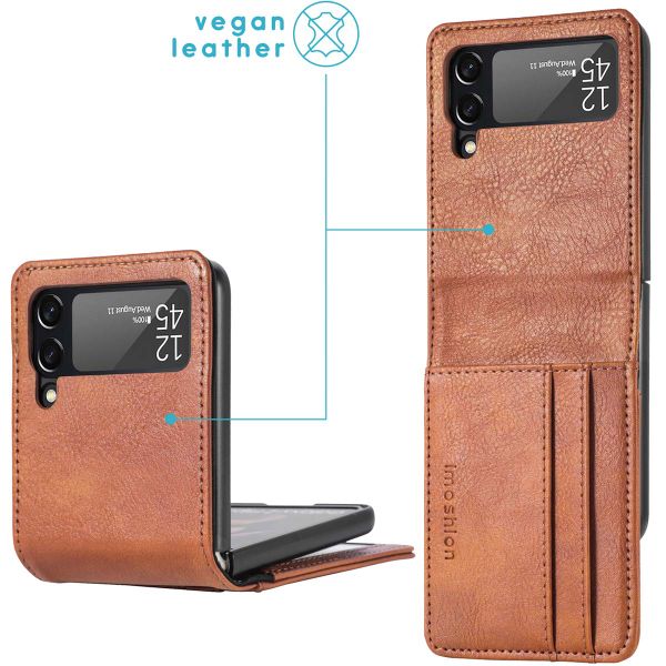 imoshion Étui de télephone portefeuille Luxe Samsung Galaxy Z Flip 3 - Marron