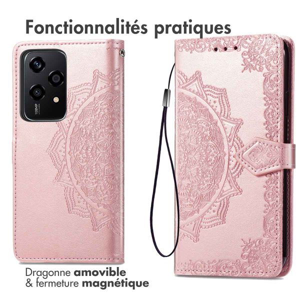 imoshion Etui de téléphone portefeuille Honor 200 Lite - Rose Dorée