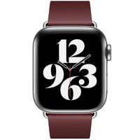 Apple Leather Band Modern Buckle Apple Watch Series 1 á 9 / SE (38/40/41 mm) | Series 10 (42 mm) - Taille M - Garnet