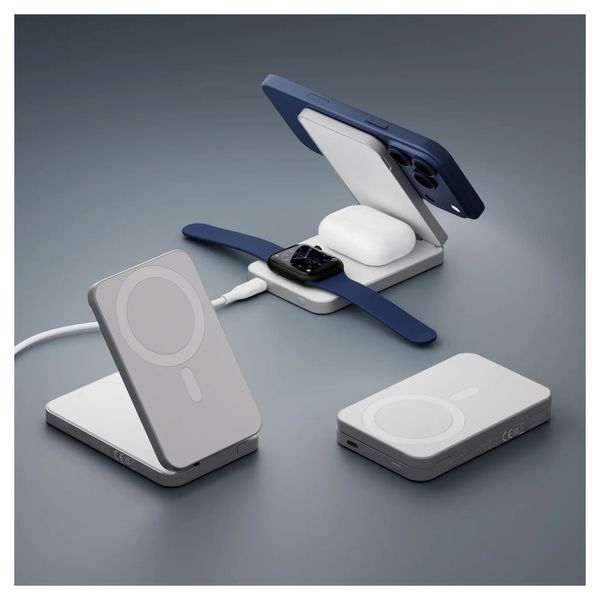 dbramante1928 3-in-1 Powerbank Re-charge 8.000 mAh - Batterie externe sans fil - Blanc
