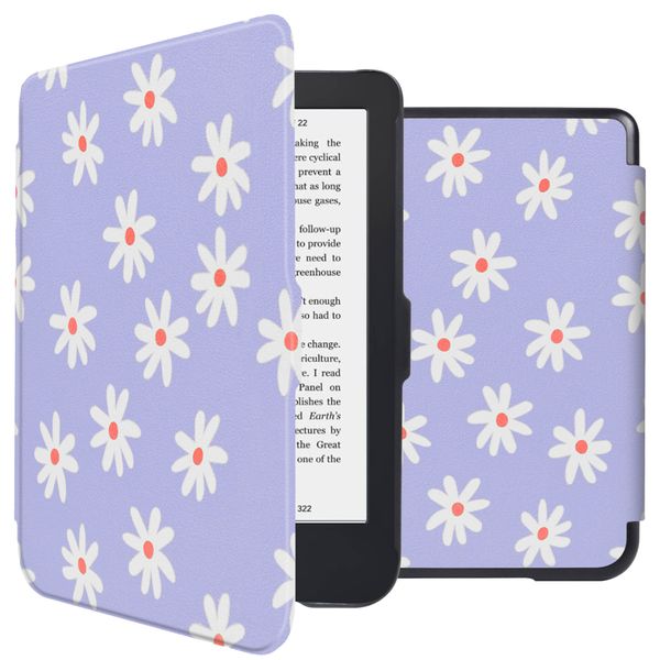 imoshion Design Slim Hard Sleepcover Kobo Clara 2E / Tolino Shine 4 - Flowers Distance