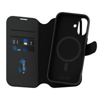 CARE by PanzerGlass Étui de télephone portefeuille Tango 2 en 1 avec MagSafe Apple iPhone 16 - Noir