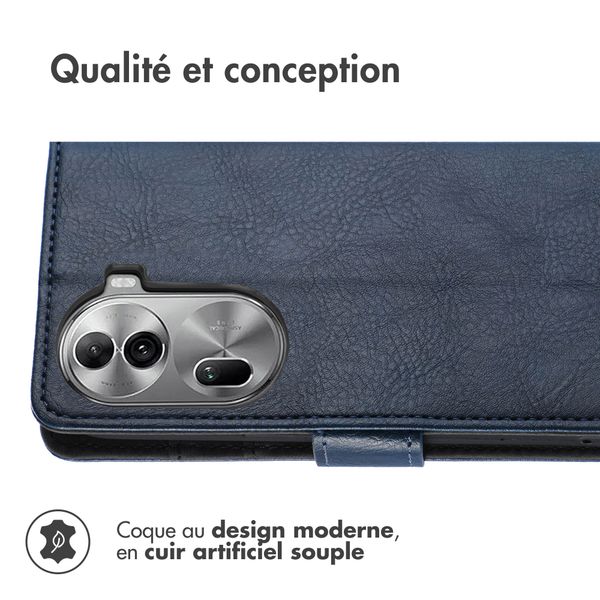 imoshion Étui de téléphone portefeuille Oppo Reno 11 F - Bleu foncé