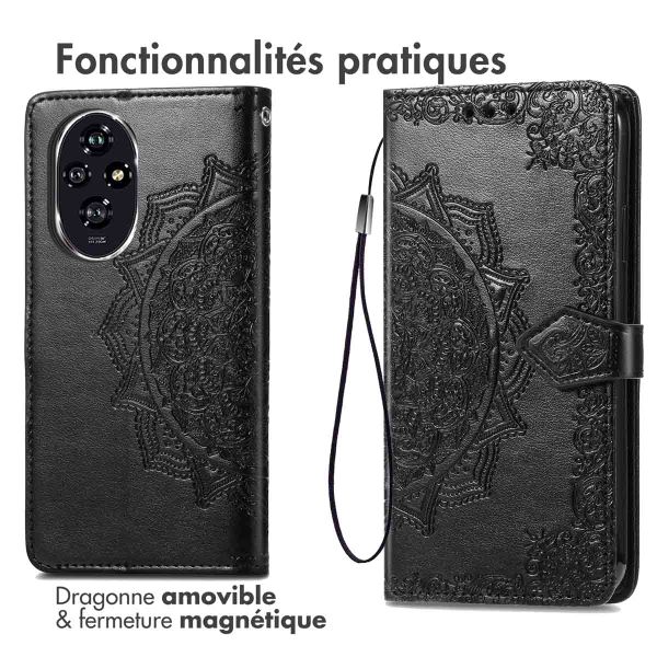 imoshion Etui de télephone Mandala Honor 200 - Noir