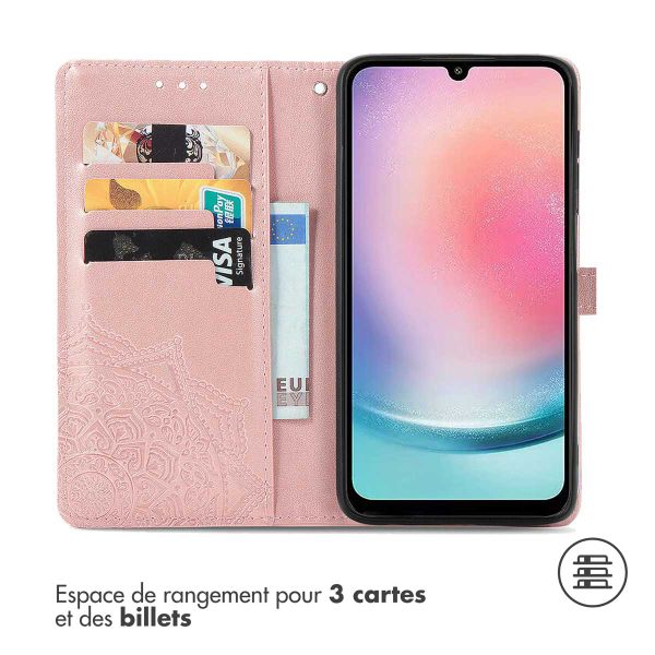imoshion Etui de télephone Mandala Samsung Galaxy A25 (5G) - Rose Doré