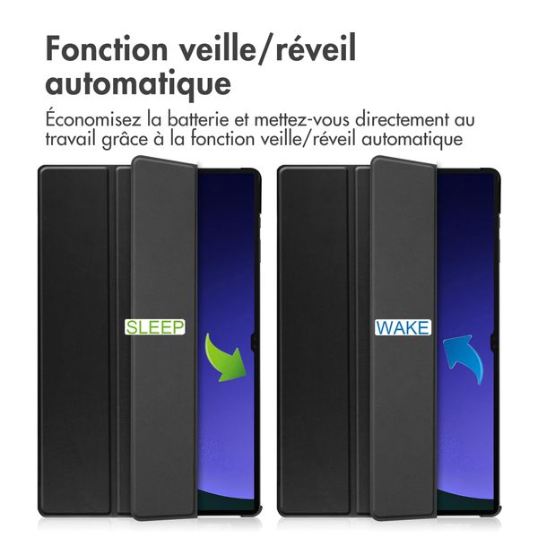 imoshion Coque tablette Trifold Samsung Galaxy Tab S10 Ultra / Tab S9 Ultra - Noir