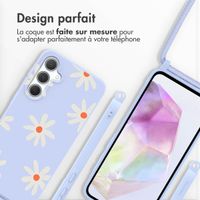 imoshion Coque design en silicone avec cordon Samsung Galaxy A35 - Lila Flower Distance