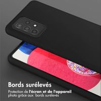 Selencia Coque silicone avec cordon amovible Samsung Galaxy A53 - Noir