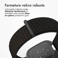 imoshion Bracelet en nylon Fitbit Versa 4/ 3 / Sense (2) - Noir