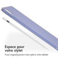 Accezz Coque Liquid Silicone avec porte-stylet Apple iPad Pro 11 (2025) M5 / (2024) M4 - Lila