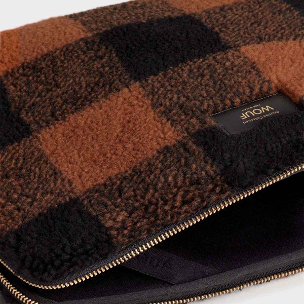 Wouf Teddy Pochette ordinateur 13 pouces - Brownie