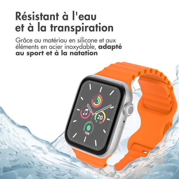 imoshion Bracelet Athletic en silicone Apple Watch Series 1 t/m 9 / SE (38/40/41 mm) | Series 10 / 11 (42 mm) - Orange