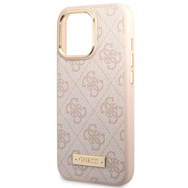 Guess Coque 4G Logo Monogram MagSafe iPhone 14 Pro - Rose