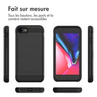 imoshion Coque arrière avec porte-cartes Apple iPhone SE (2022 / 2020) / 8 / 7 - Noir