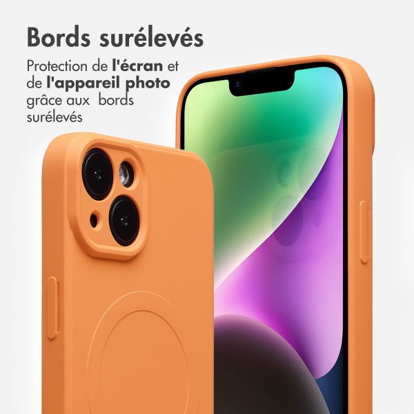 imoshion Coque Couleur avec MagSafe Apple iPhone 14 - Neon Orange