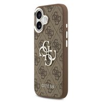 Guess Coque 4G Metal Logo Backcover Apple iPhone 17 - Silver Edge - Brown